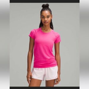 Lululemon Swiftly Tech Short Sleeve Shirt 2.0 in Sonic Pink, Sz 14 EUC